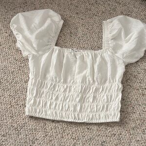 Elodie Cream Puff Sleeve Blouse